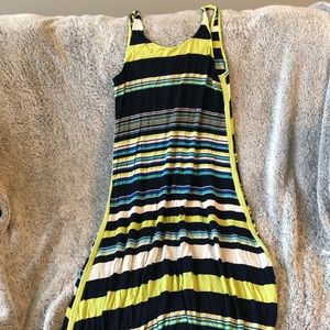 Nicole Miller tripe maxi dress